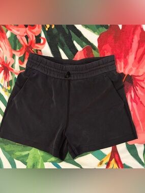lululemon athletica Black Performance Drawstring Shorts